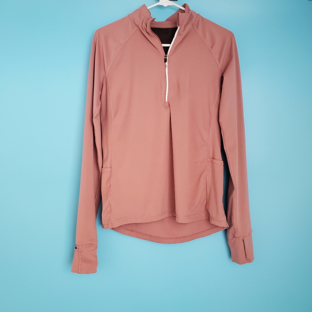 Xersion Size XS Quick-Dri Mauve Pink Half Zip Athletic Pullover